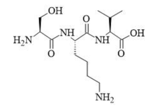 Chemische Strukturformel eines Moleküls mit mehreren Amino- und Hydroxylgruppen.